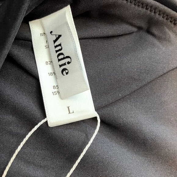 Andie NWT The Tahini Top Black Size L - Picture 5 of 7